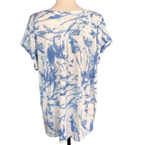 Style & Co 1X-Large Top Graphic Dolman Sleeve V-Neck Tie-Dye "Shine & Sparkle" - Picture 5 of 10